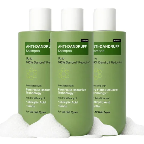 Anti Dandruff Shampoo With Salicylic Acid Biotin Reduce Flaky Scalp Relieve Itching Deep Clean For All Hair Types Shampoo 300ml