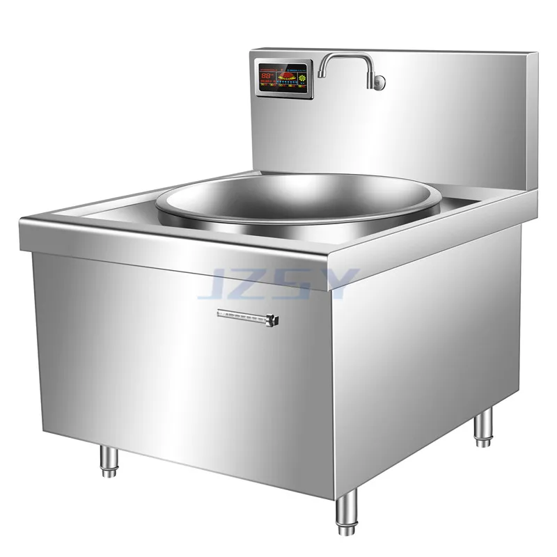 

Canteen School Stainless Steel Electric Induction Wok Cooker/30kw Commercial Hotel Kitchen Large Chinese Electromagnetic Stove