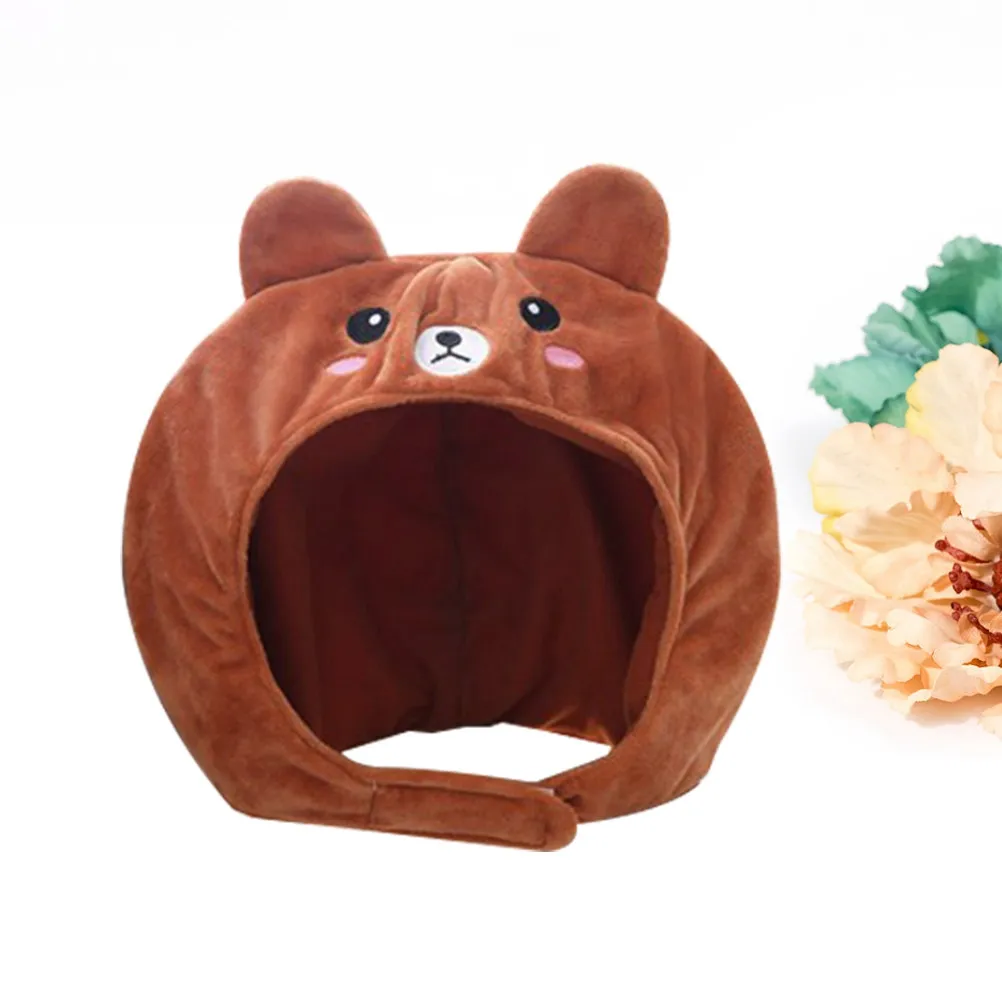 One Size Bear Headwear Hat for Kids Adults Warm Multi-Functional Animal Costume Accessory Easter Christmas Halloween Winter Gift