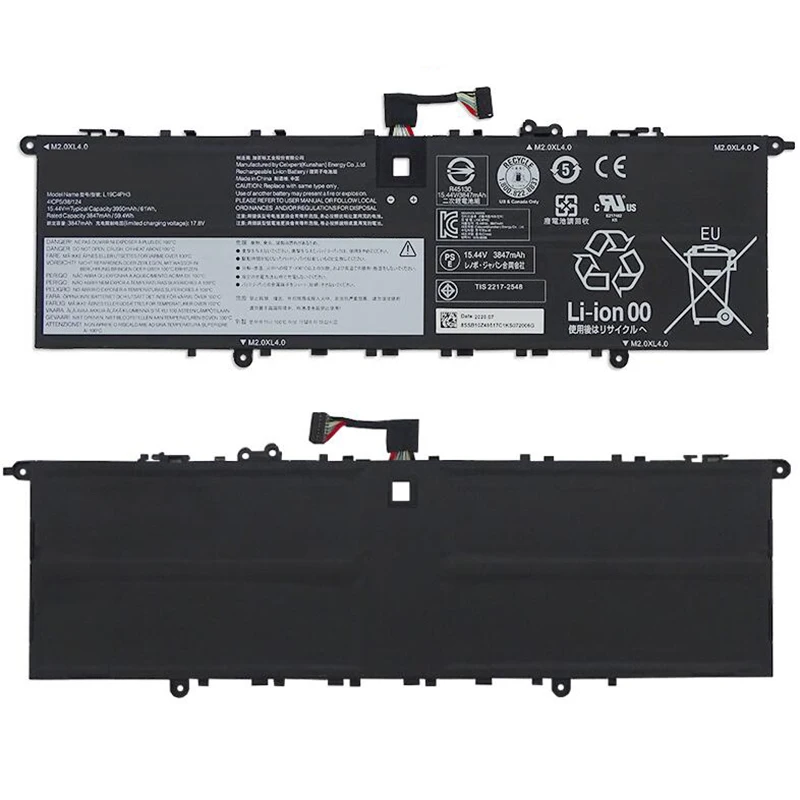 CP Laptop Battery L19C4PH3 L19M4PH3 L19D4PH3 15.44V/61Wh/3950mAh For Ideapad Yoga Slim 7 Pro-14ARH5 Pro-14ITL5 Series SB10Z49516