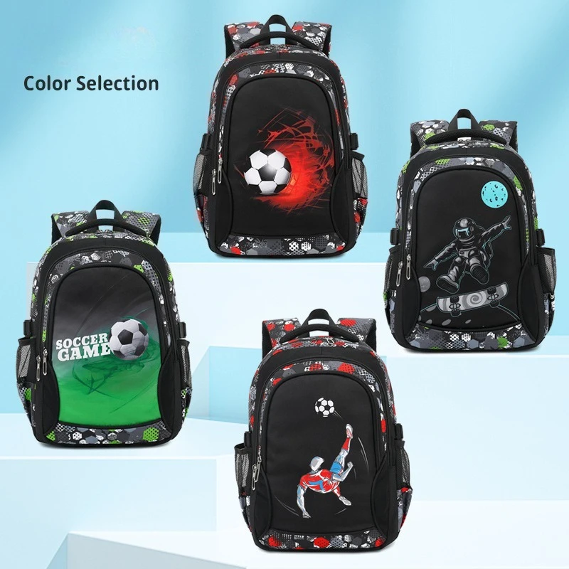 

2025 Football New Backpack Primary School Bag Boys Large Capacity Multi-compartment Bookpack Kids Casual Durable Cartoon Bag