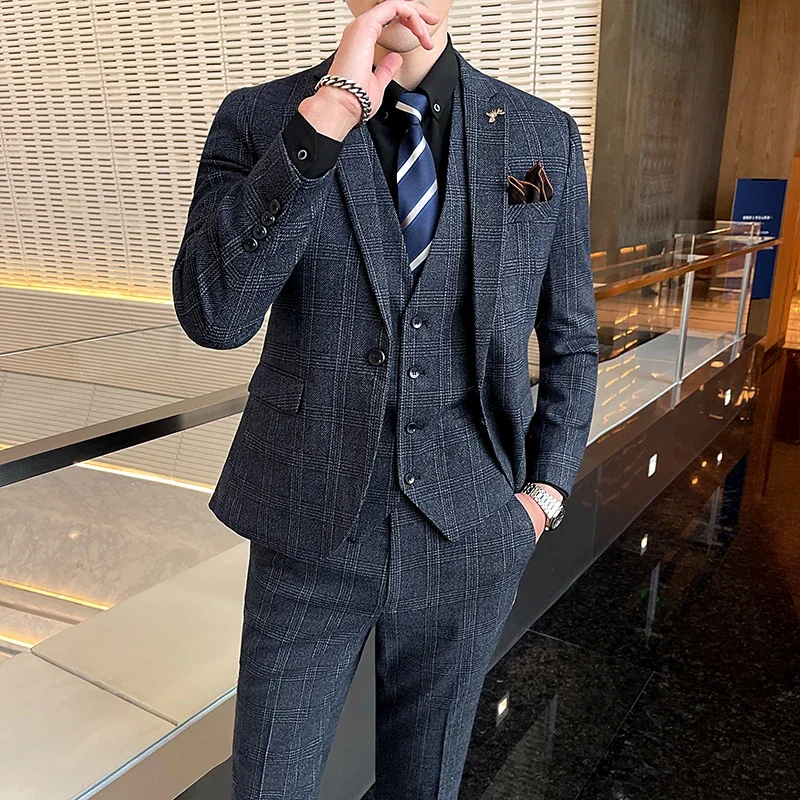 NONE 7XL 3-Piece Suit Charcoal 3