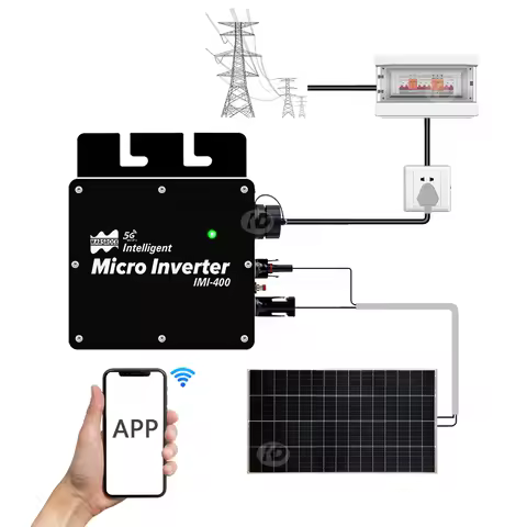 400W MPPT Grid on Micro Solar PV Inverter 220V 22-50VDC Pure Sine Wave MIcro-inverter With WiFi For 350-450W Solar Panel