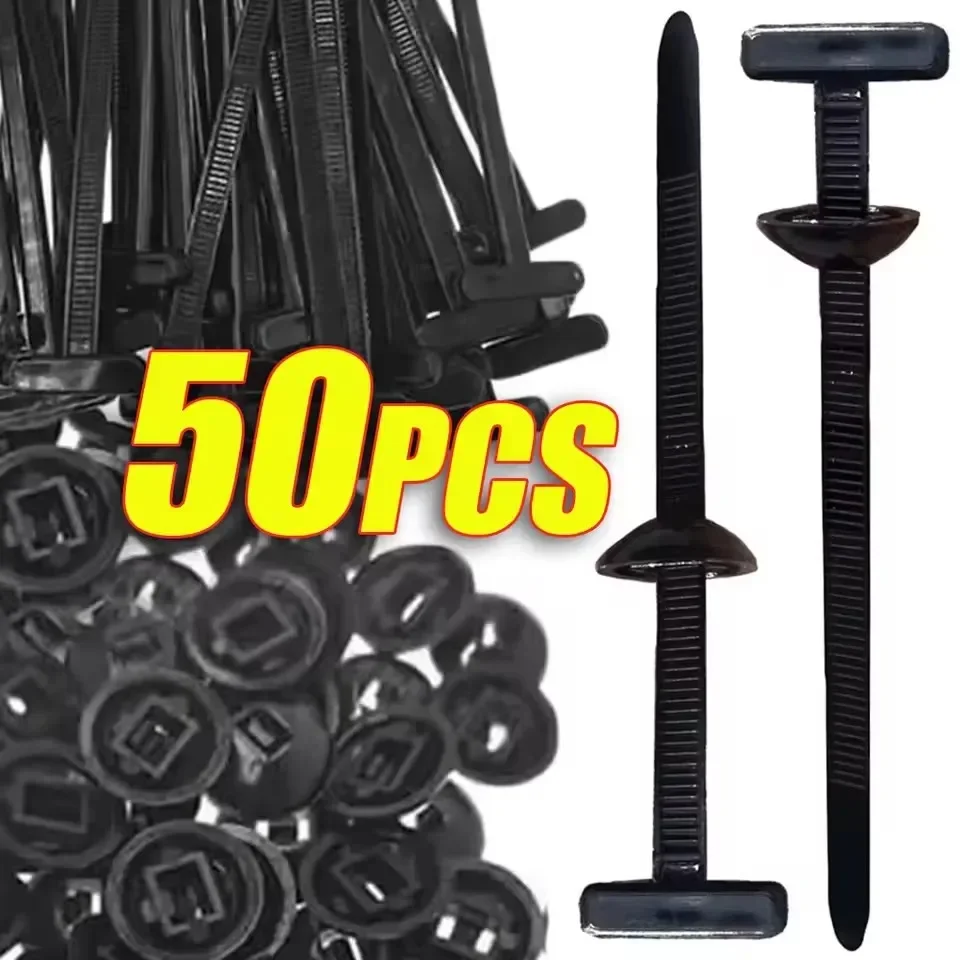 5-200pcs Nylon Self-locking Cable Tie Buckle Heavy Duty Zip Ties Holder With Pin & Button Wire Fastening Car Fixing Strap Set