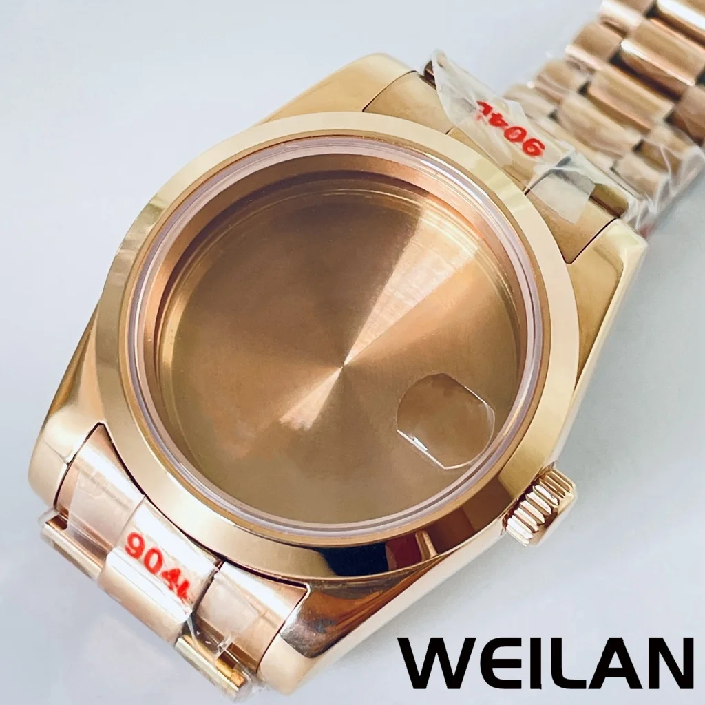 36mm 40mm NH34 NH35 NH36 NH70 NH72 ETA 2824 PT5000 Rose Gold Case With Presidential Bracelet Sapphire Glass Crystal Suitable