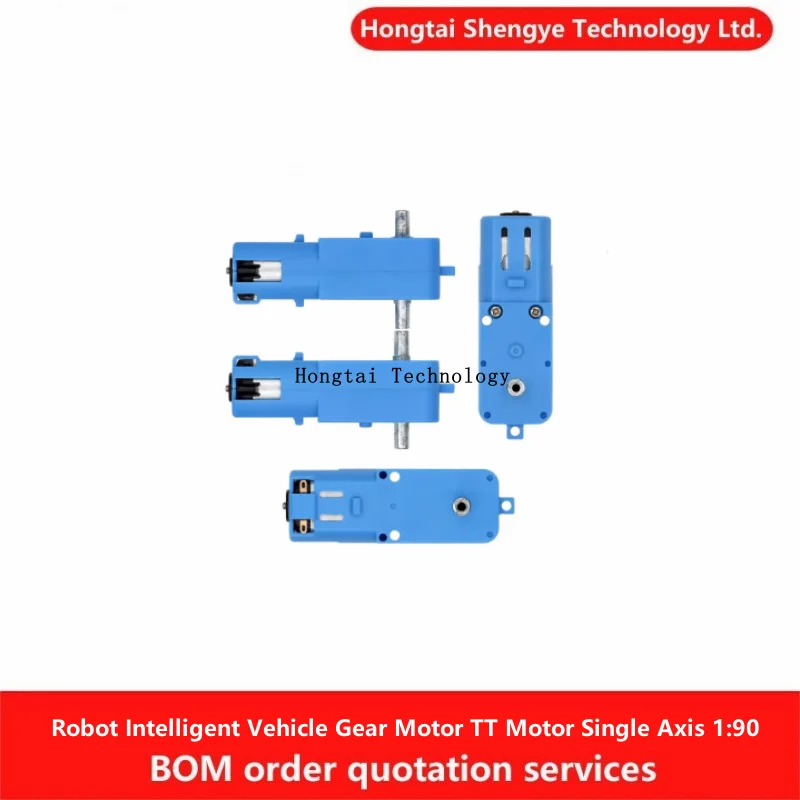 Metal Gear Robot Intelligent Vehicle Geared Motor TT Motor Single Axis Twin Axis 1:90 Blue