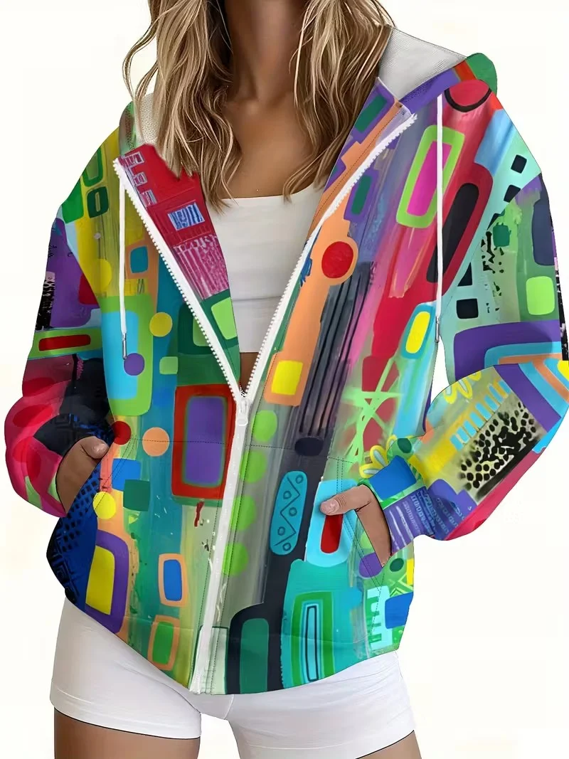 

Women's new fashionable casual zipper hoodie - versatile daily commuting top for women