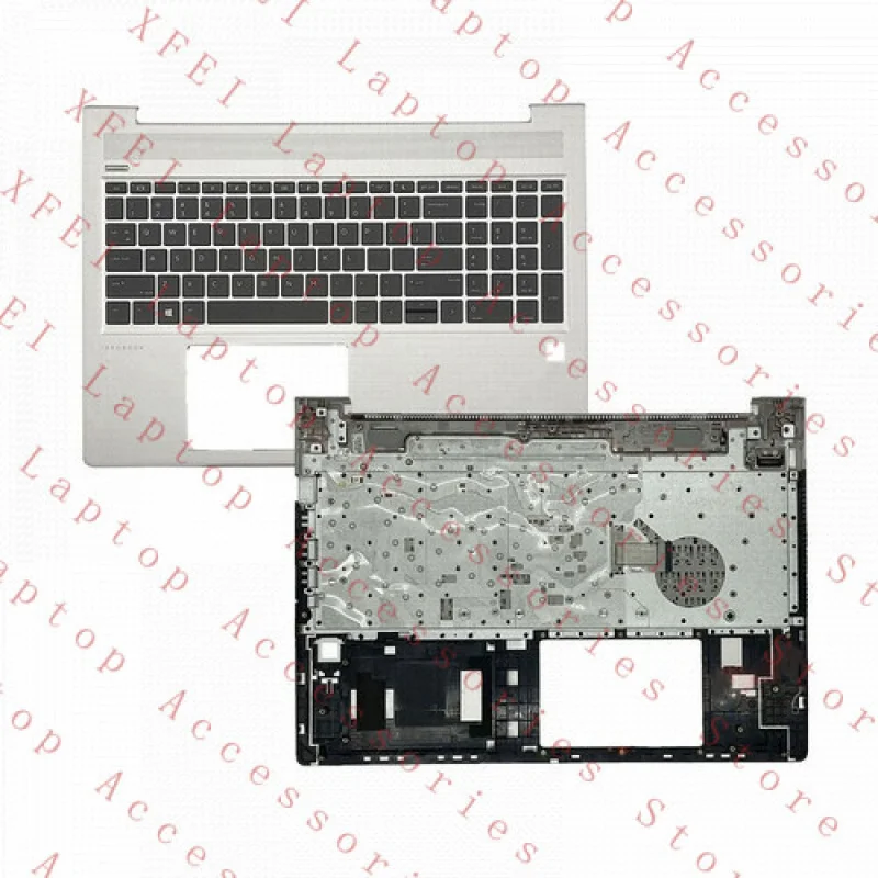 

F New For HP ProBook 450 G6 450 G7 Top Palmrest No-Backlit Keyboard L45091-001 US