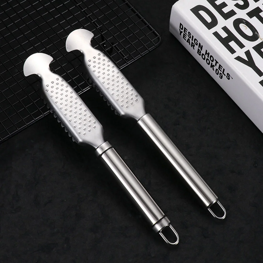 

2 Pcs Fish Scale Planer Scaler Metal Reusable Remover Scalers Cleaning Products Kitchen Belly Tool Household