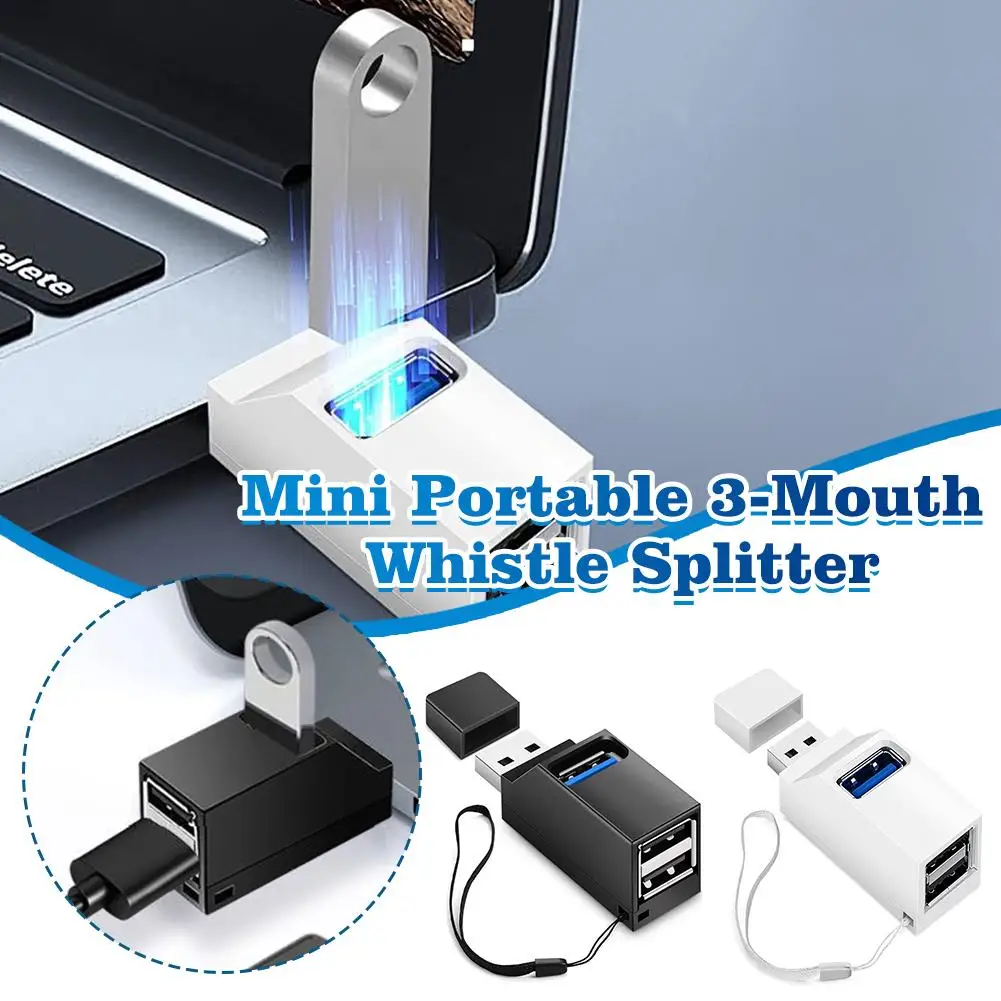 3 Ports Usb One In Three Port Extender Usb 2.0/3.0 Expansion Data Laptop Inline Hub Speed Transfer High Splitter M9b6