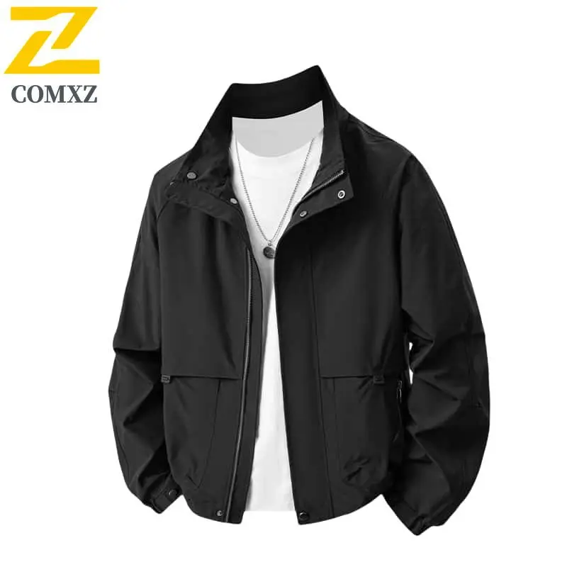 

Новинка 2024 года, мужская куртка с воротником-стойкой, приятная для кожи, дышащая, повседневная, модная спортивная куртка, уличная мужская одежда для поездок на работу