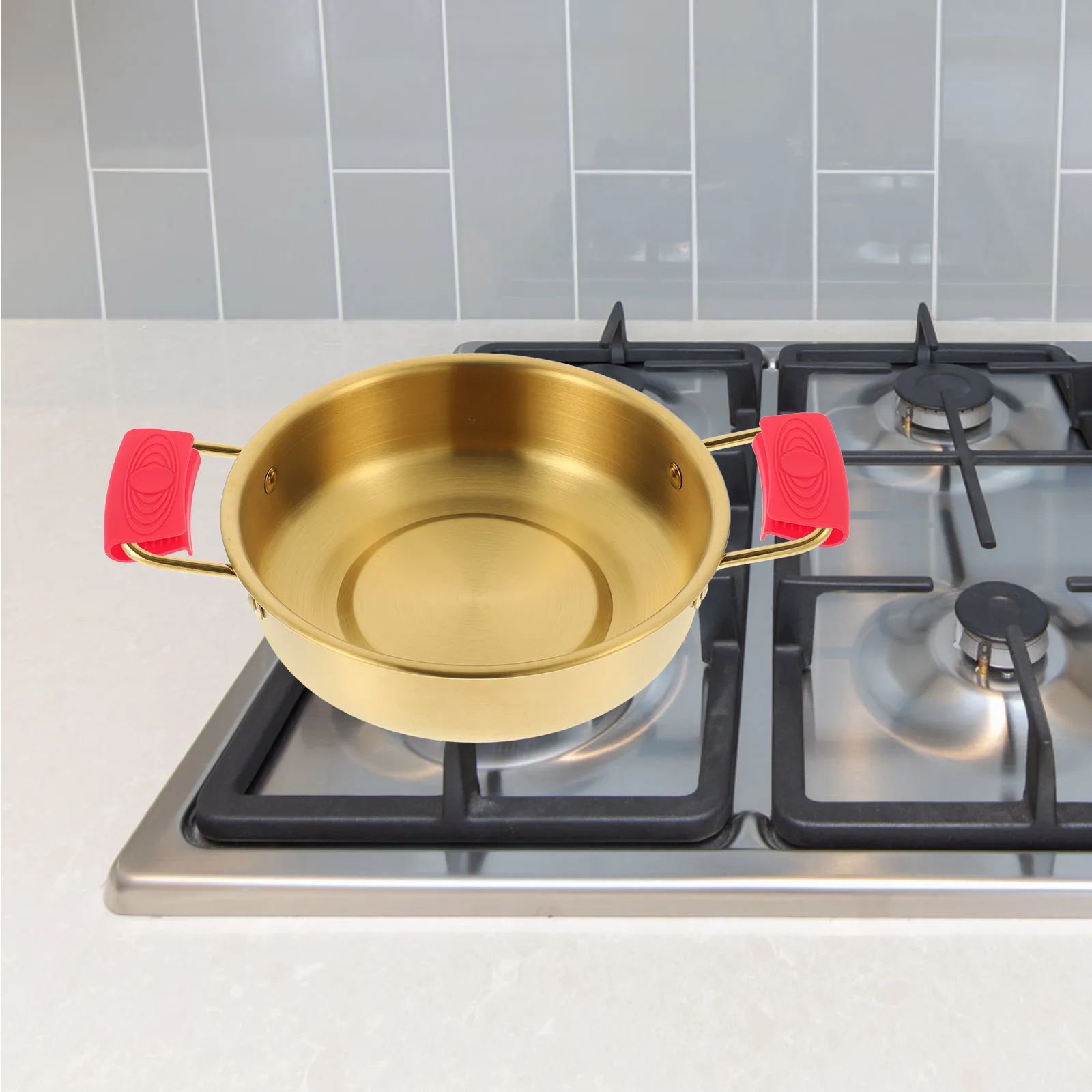 

2Pcs Silicone Pan Handle Covers High Temperature Resistant Pot Grip Sleeves Anti-Burn Protector for Cast Iron Stainless Steel