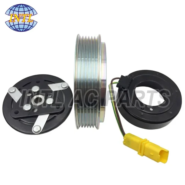 Sanden SD6C12 1363 1351 1364 1355 1367 Auto A/C AC Compressor clutch pulley kit for Peugeot 207 307 408 Citroen C2 C4 9671216280