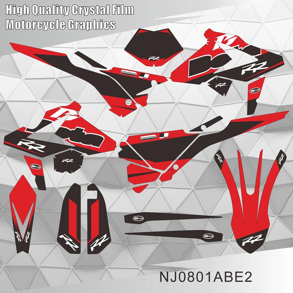 Calcomanías con gráficos completos, pegatinas personalizadas para motocicleta BETA RR 125 250 300 430 2018 2019 NJ0801ABE