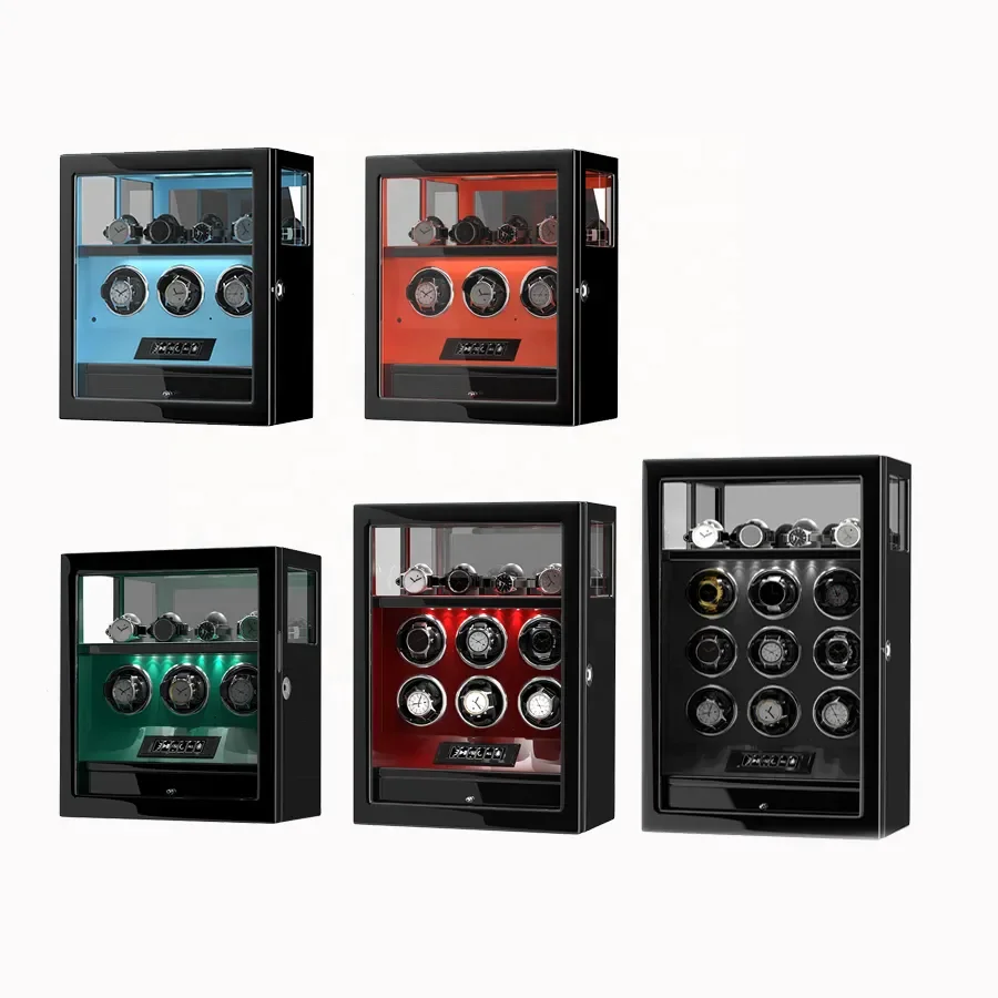 Patent Design 3 6 9 Slot Watch Winder Biometric Fingerprint Lock Watch Winder Box Automatic with Fingerprint