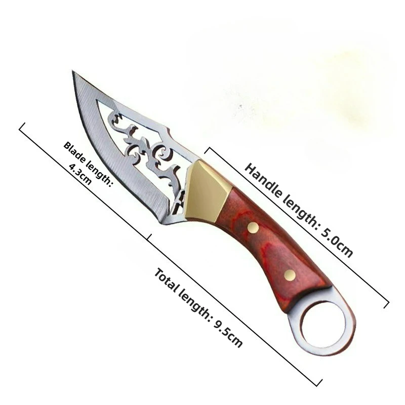 سكين صغير مجوف، سلسلة مفاتيح محمولة صغيرة حادة من الخشب الملون #5