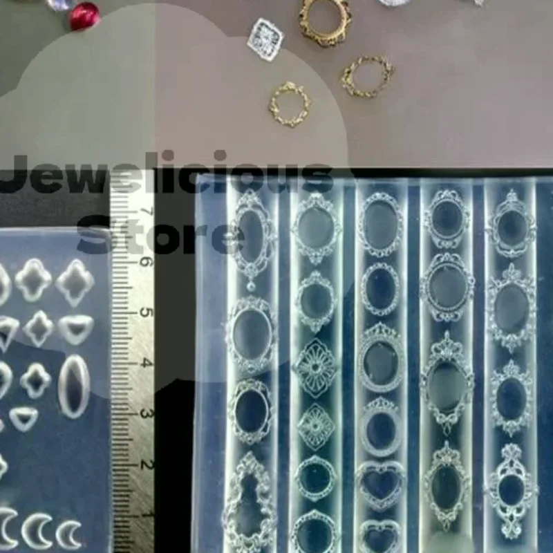 Nail Art Vintage - Moldes de Silicone Vintage para Molduras