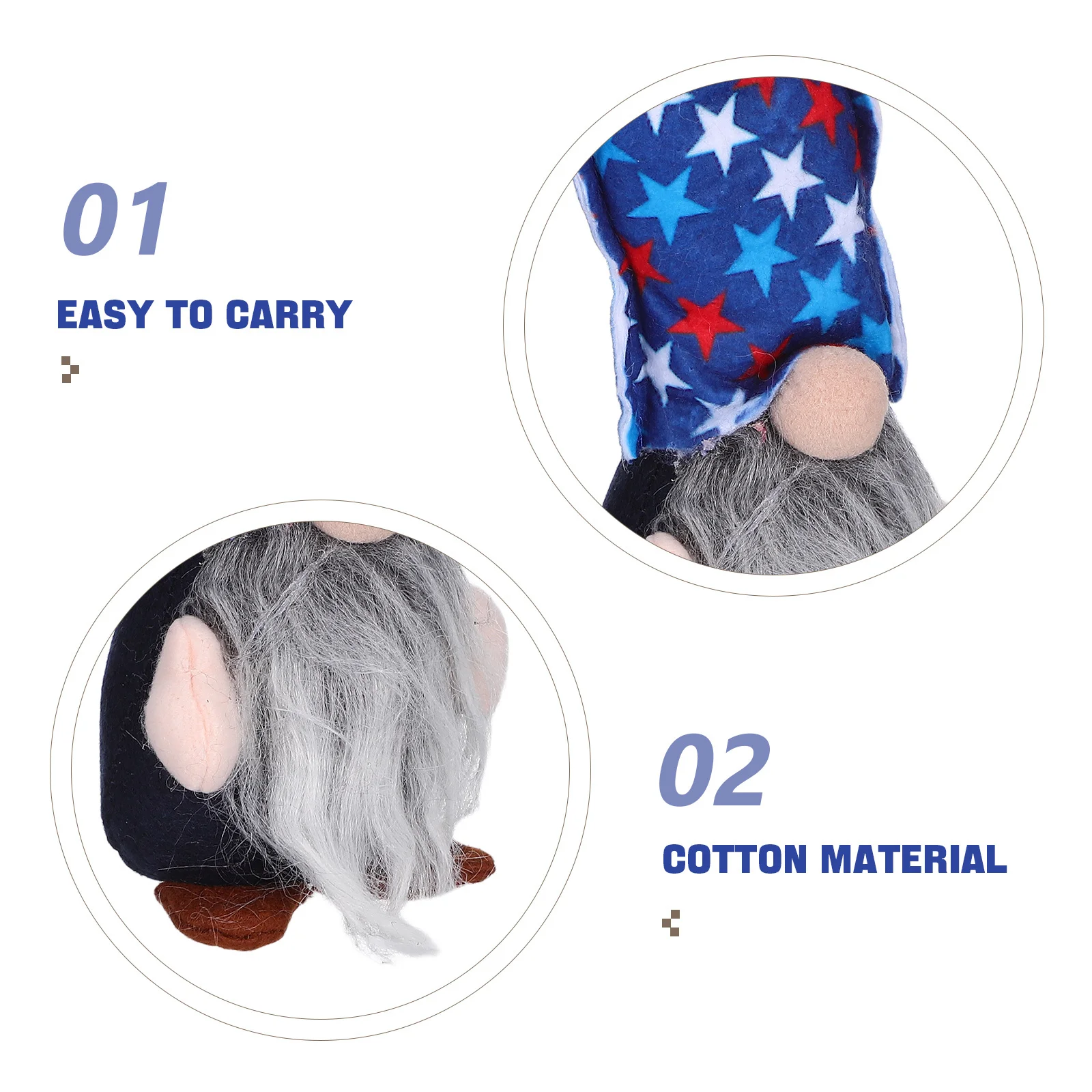 Gnome décoratif, jour de l'indépendance patriotique, bureau à domicile, plateau de Table, elfe d'intérieur pour le travail commémoratif du 4 juillet