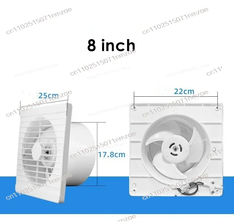 Powerful Silent Exhaust Fan | Wall/Window Mounted Ventilator with Glass Louver | Kitchen Bathroom Air Extractor Fan