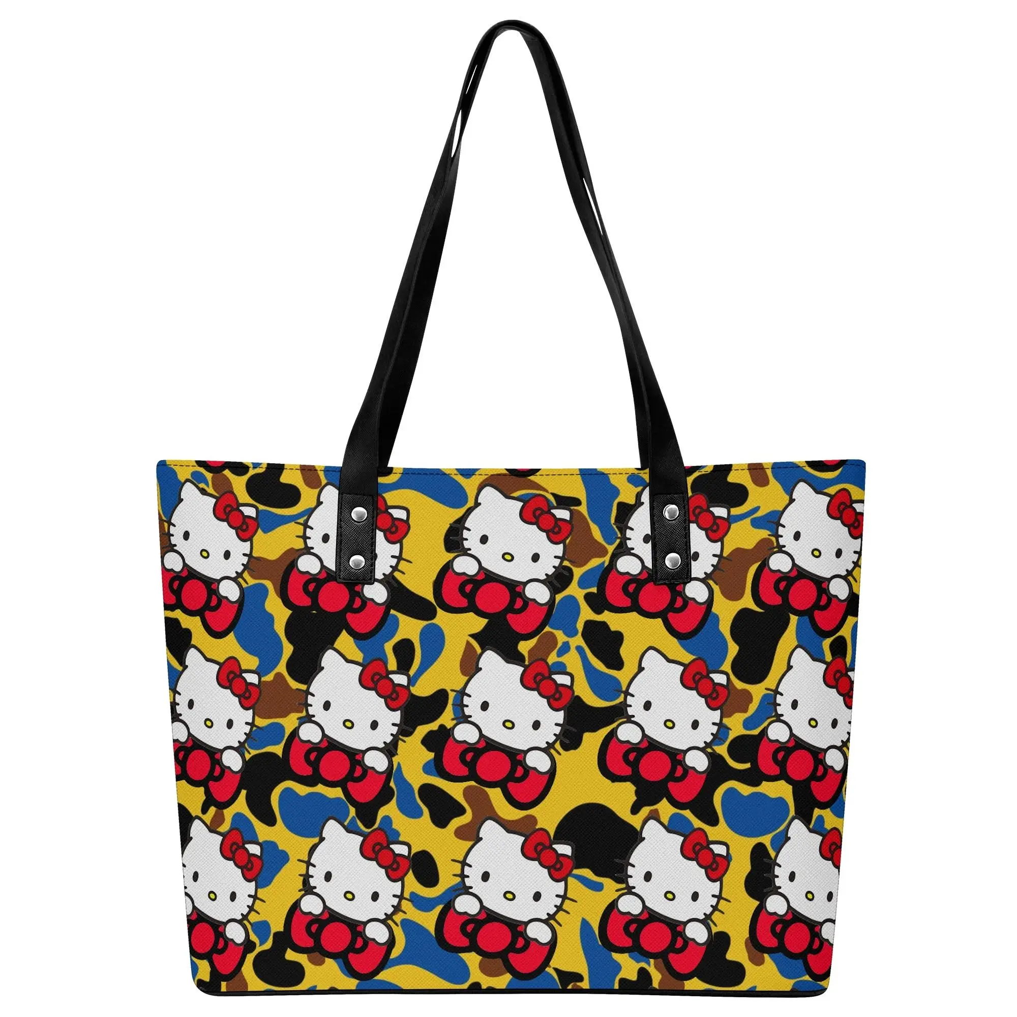 

Customizable Pattern New Designs Hello Kitty Customized Colorful Handbag Cloud Camo Design Women's Handbag High Quality