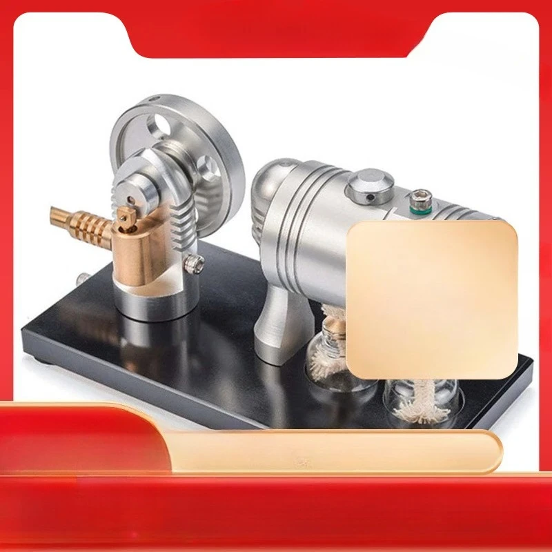 Startable steam engine model engine retro boiler with heating large boiler model CNC manufacturing