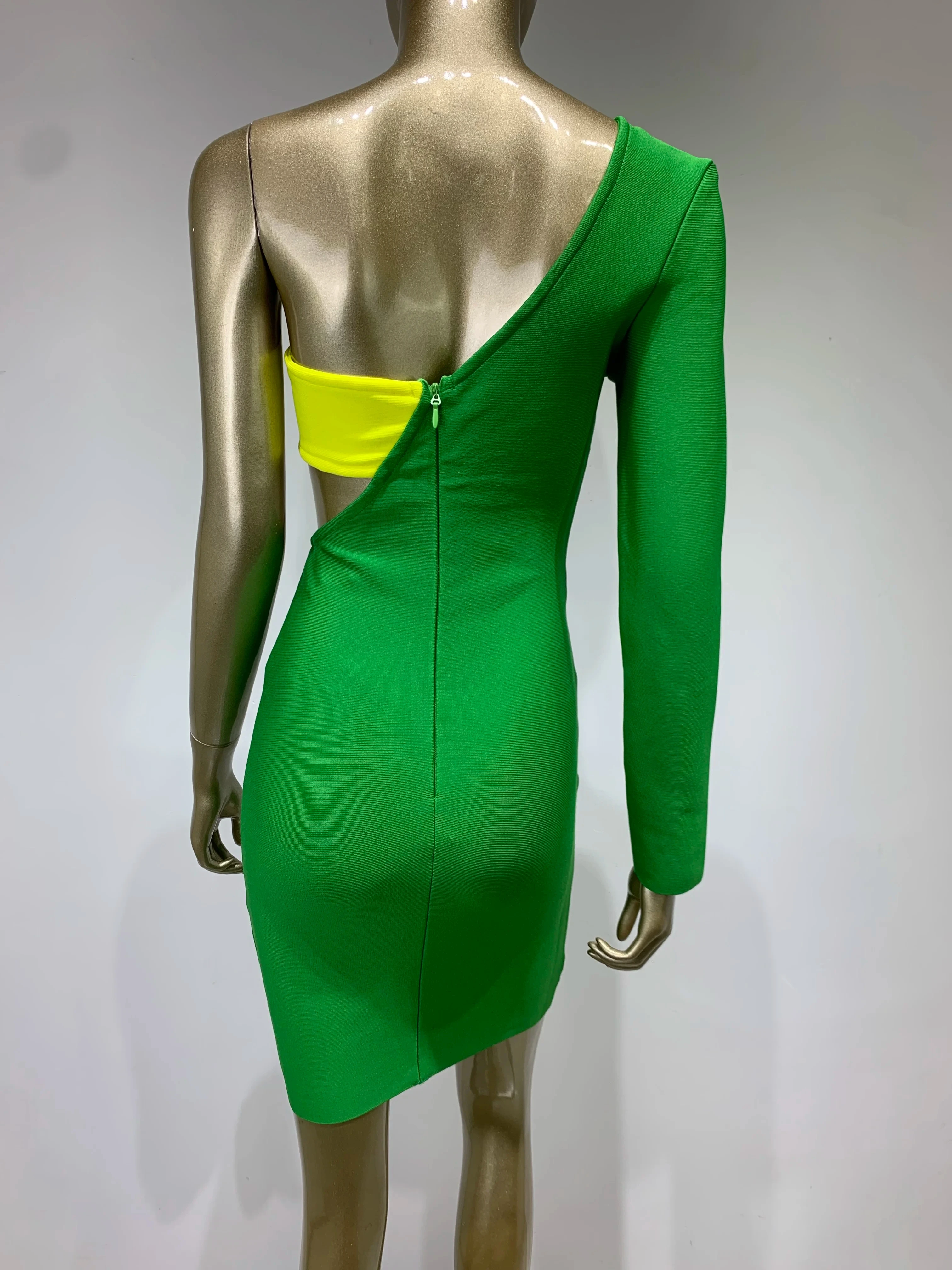 女性のストライプドレス,シングルスリーブ,パッチワーク,グリーン,タイト,エレガント,イブニング,クラブ,パーティー,セクシー,夏,2024