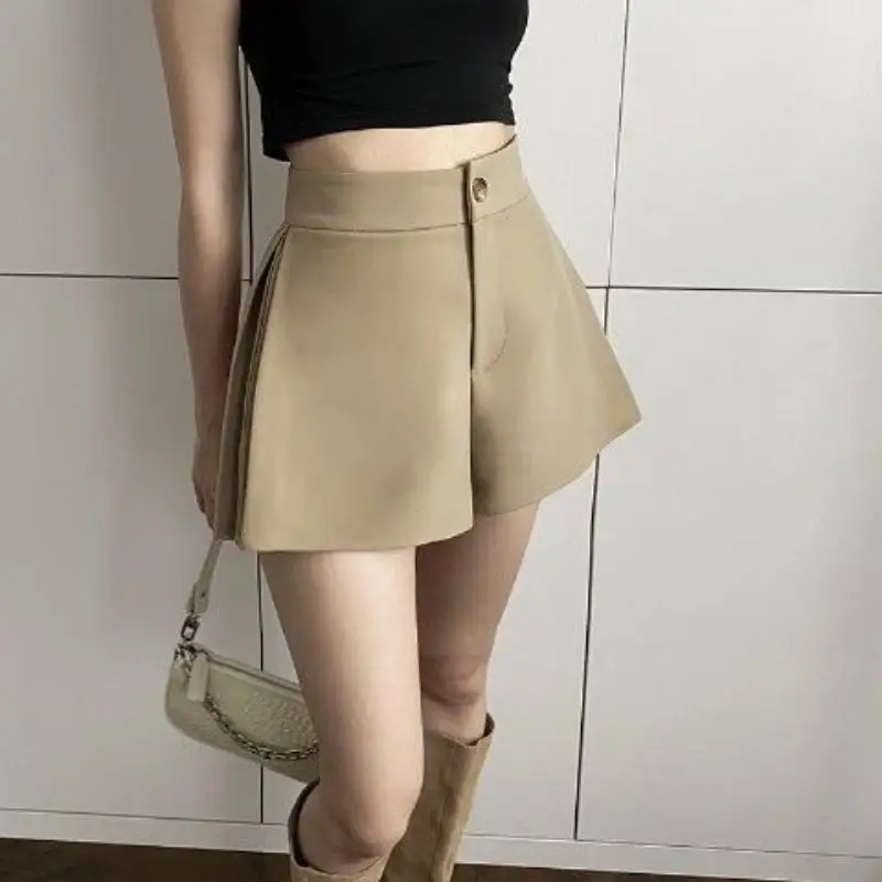 Summer new Korean business shorts high waist wide leg suit pants