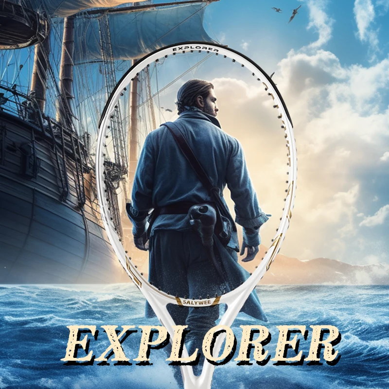 

EXPLORER Selected Original 100% Full Carbon Fiber Tennis Racket, Aerospace-Grade Frame 270±5g, Balance Between Offense & Defense