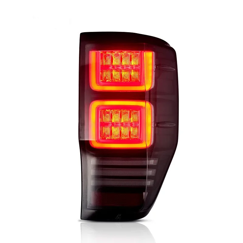 Car LED Tail Lights Taillight For Ford Ranger T8 2015-2022 Rear Lamp DRL + Dynamic Turn Signal + Reverse + Brake LED