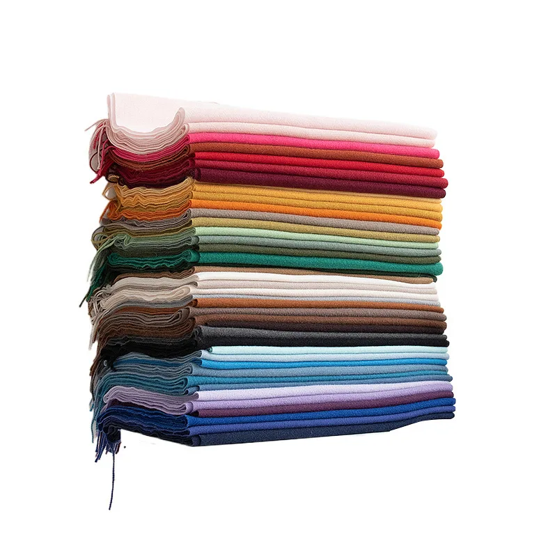 Solid Color Cashmere Wianter Warm Scarf Women Men Girls Ladies New Design Pashmina Winter Fashion Shawl Wraps Tassel Blanket