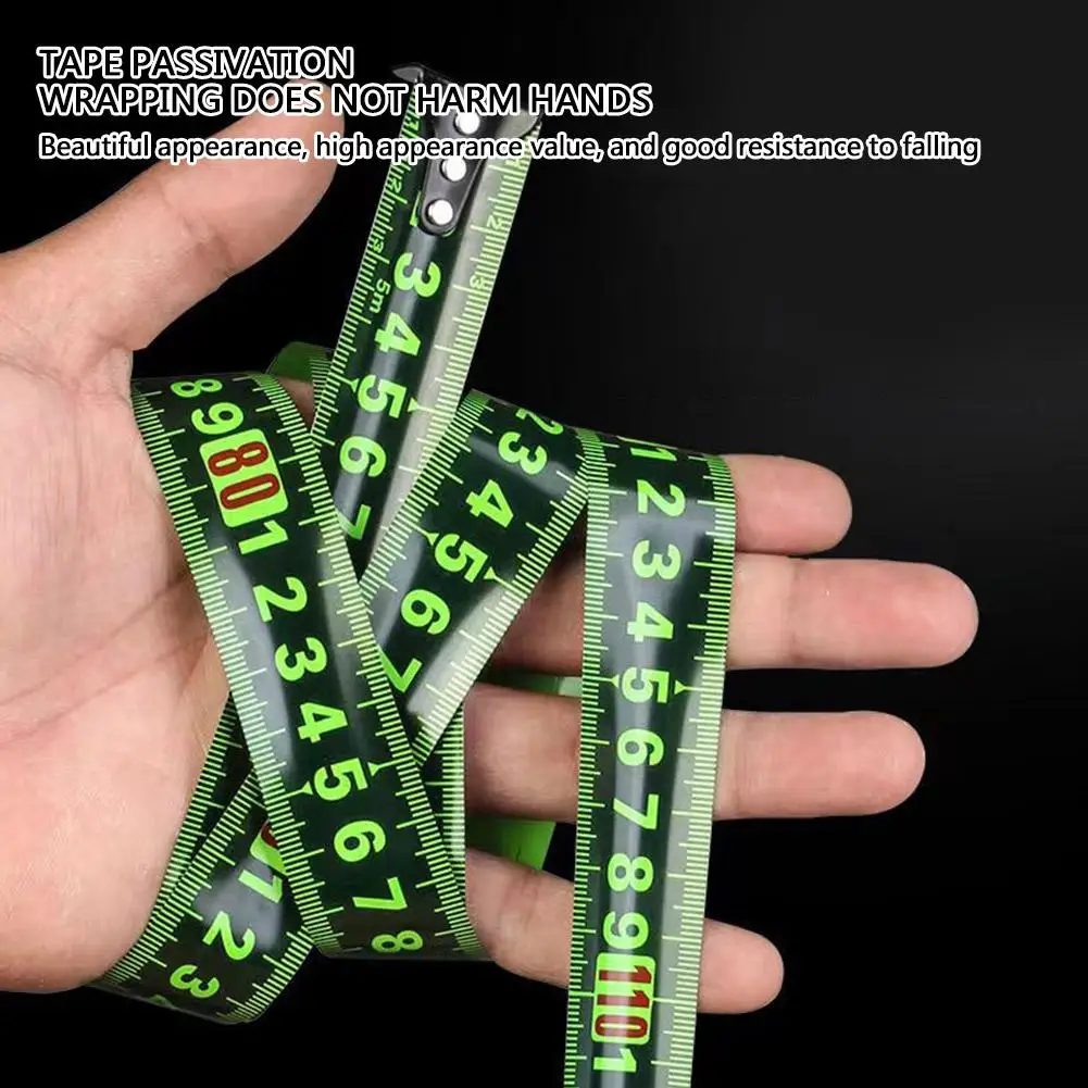 Self Fluorescent Steel Tape Measuresteel Tape Measure,hard-wearing And Resistant Measuring Fall Tape Measuring Drop-resista G1R0