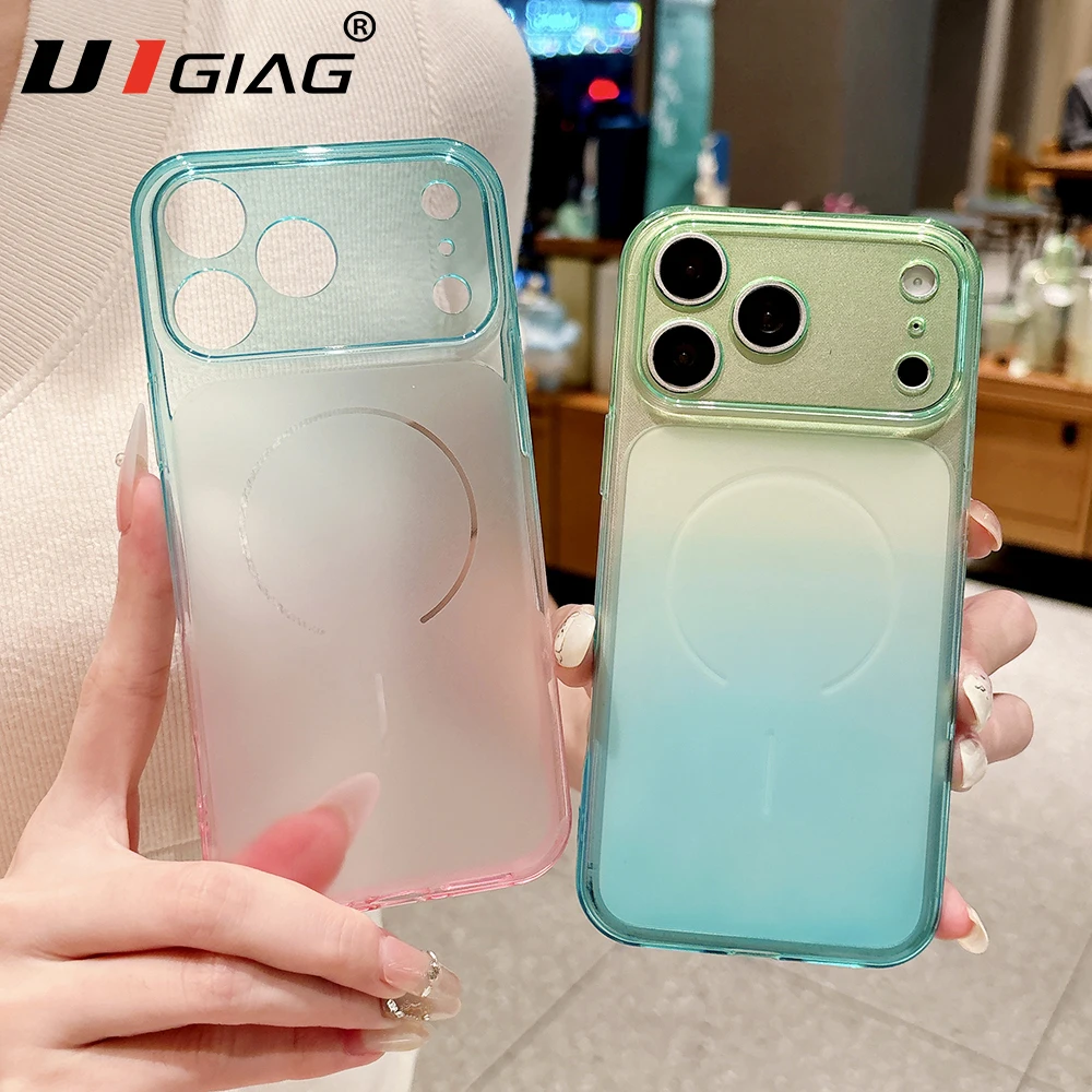 Coque Souple Dégradée Couleur Bonbon pour iPhone 17 16 15 14 13 Pro Max, Housse Ultra Fine en Silicone Mat Transparente, Style 17ProMax