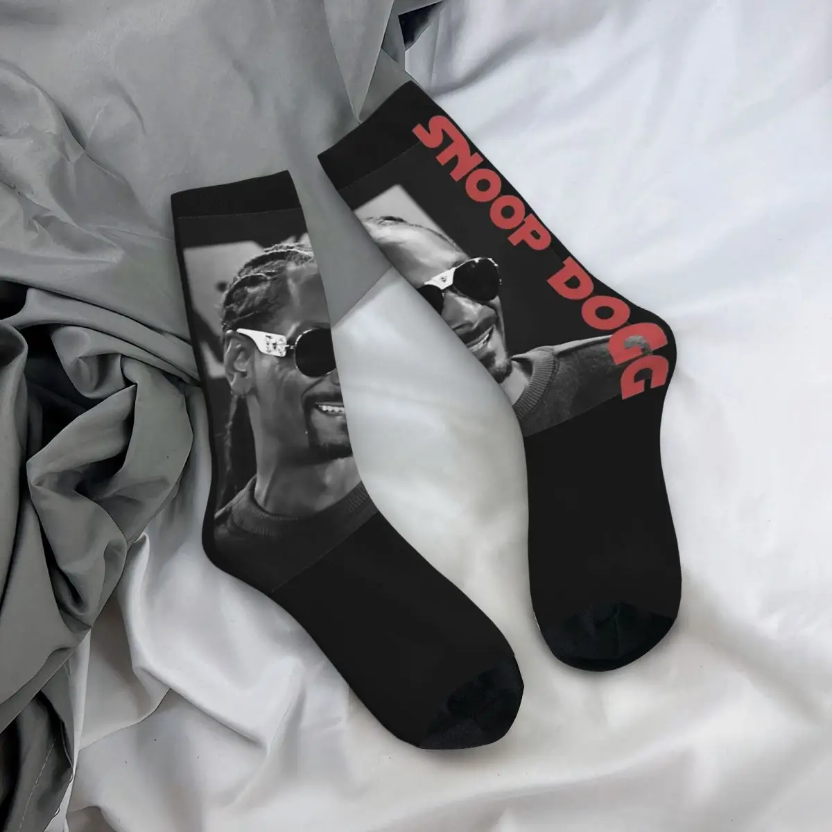 Snoop Dogg Smiled Socks Men's Women's Polyester Funny Happy Socks Novelty Spring Summer Autumn Winter Socks Gifts