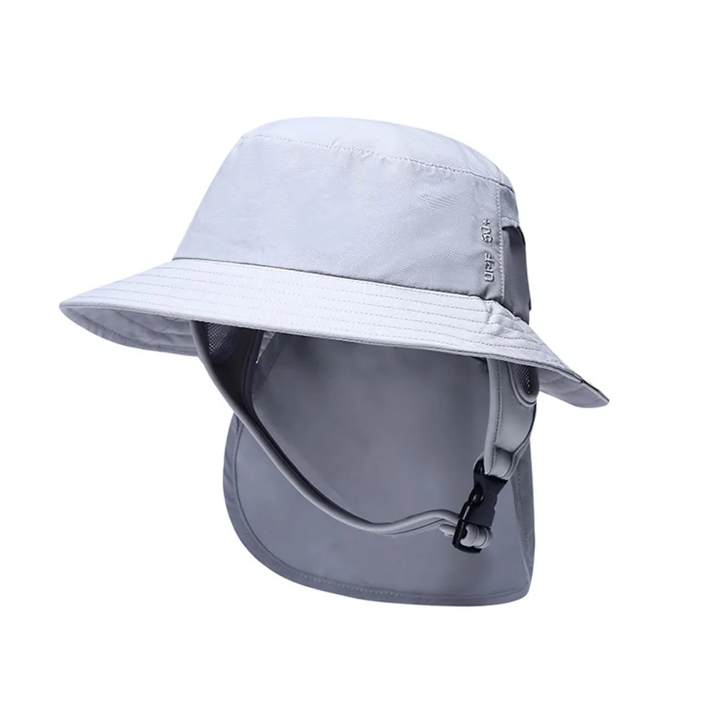 

With Chin Strap Surfing Backet Hat Breathable Wide-brimmed Ladies Sun Hat Windproof Quick-drying Fisherman Cap Water Sport