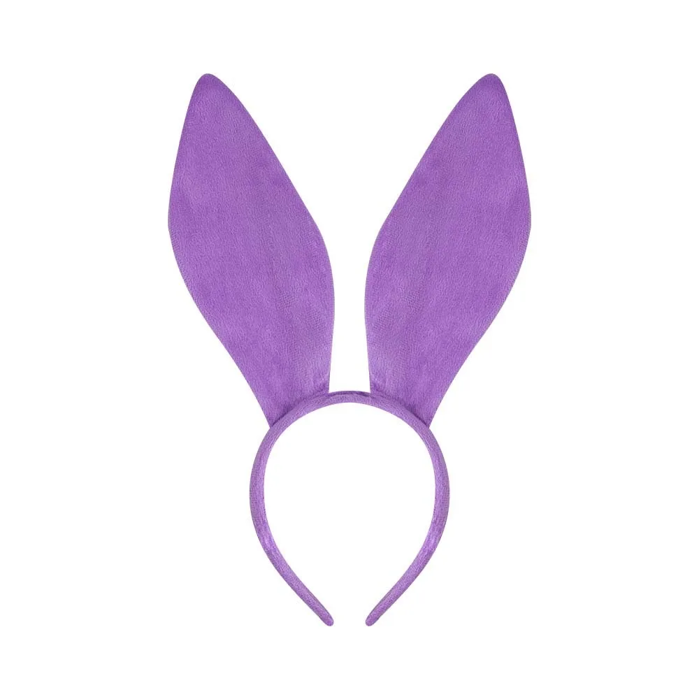 Cloth Easter Day Hair Hoop Cute Wire Rabbit Ear Headband Bunny Hairband Fluorescence Color Festival Hair Accessories Friends