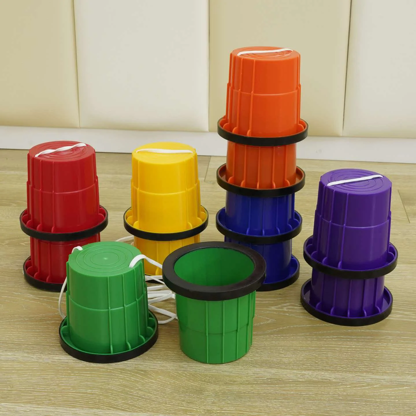 Safety Walking Stilts Balancing Bucket Cup Thickened Sensory Coordination Playground Obstacle Course Games For Kids & Adults