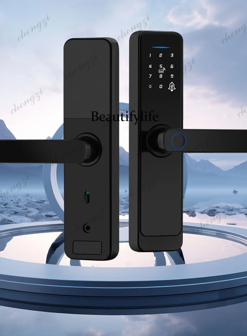 Smart lock, indoor wooden door electronic password lock, apartment door remote fingerprint lock
