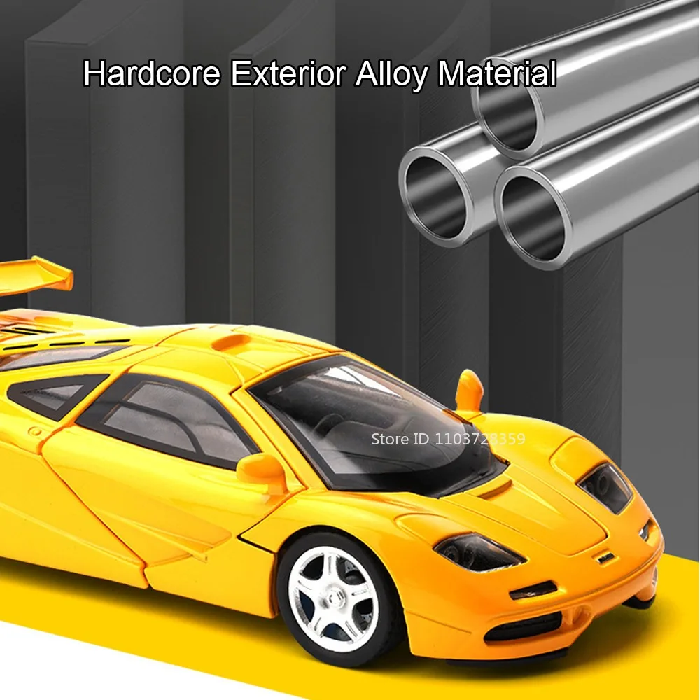 Modelo de coche deportivo F1 765LT, escala 1:32, juguetes de aleación, supercares en miniatura fundidos a presión, puertas con luz de sonido, espalda abierta, regalos para niños