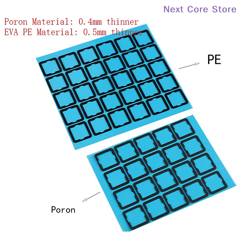 120Pcs Poron IXPE Pad Keyboard Switch Reduce Noise Mute Foam Pads EVA For Hot Swappable Mechanical