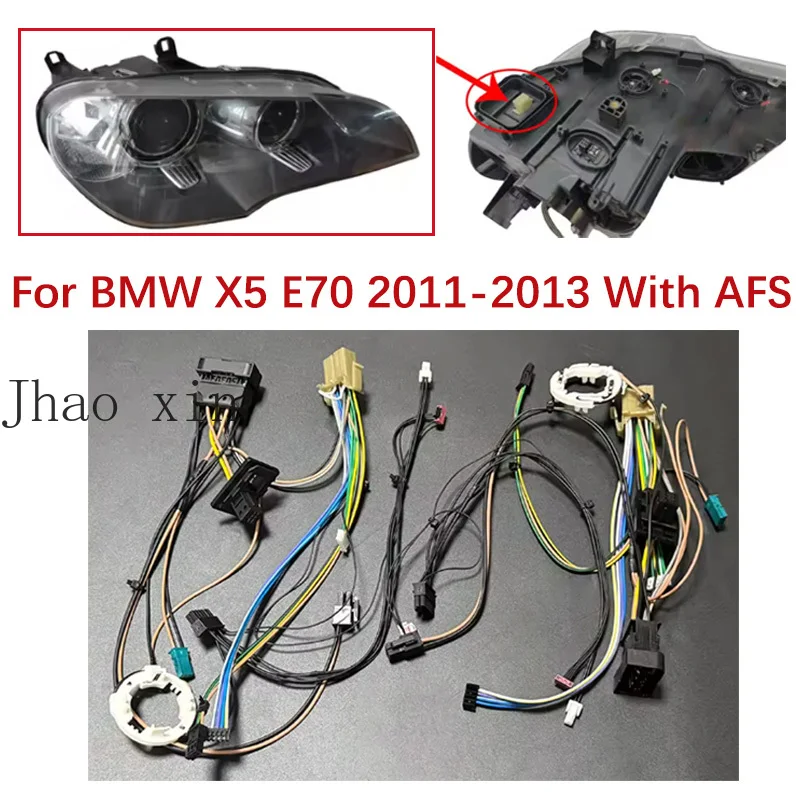 

Подходит для BMW X5 E70: Жгут проводов фар 2011-2013 с внутренними разъемами AFS и компонентами электрической цепи в сборе