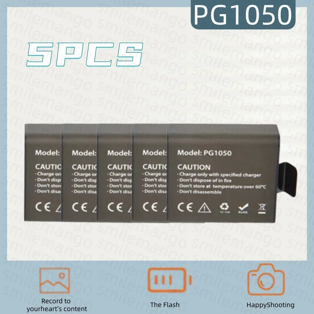 PG1050 mAh Rechargeable Action Camera Battery For SJCAM SJ4000 AIR EKEN H9R H8 AKASO Apexcam Vemont COOAU APEMAN
