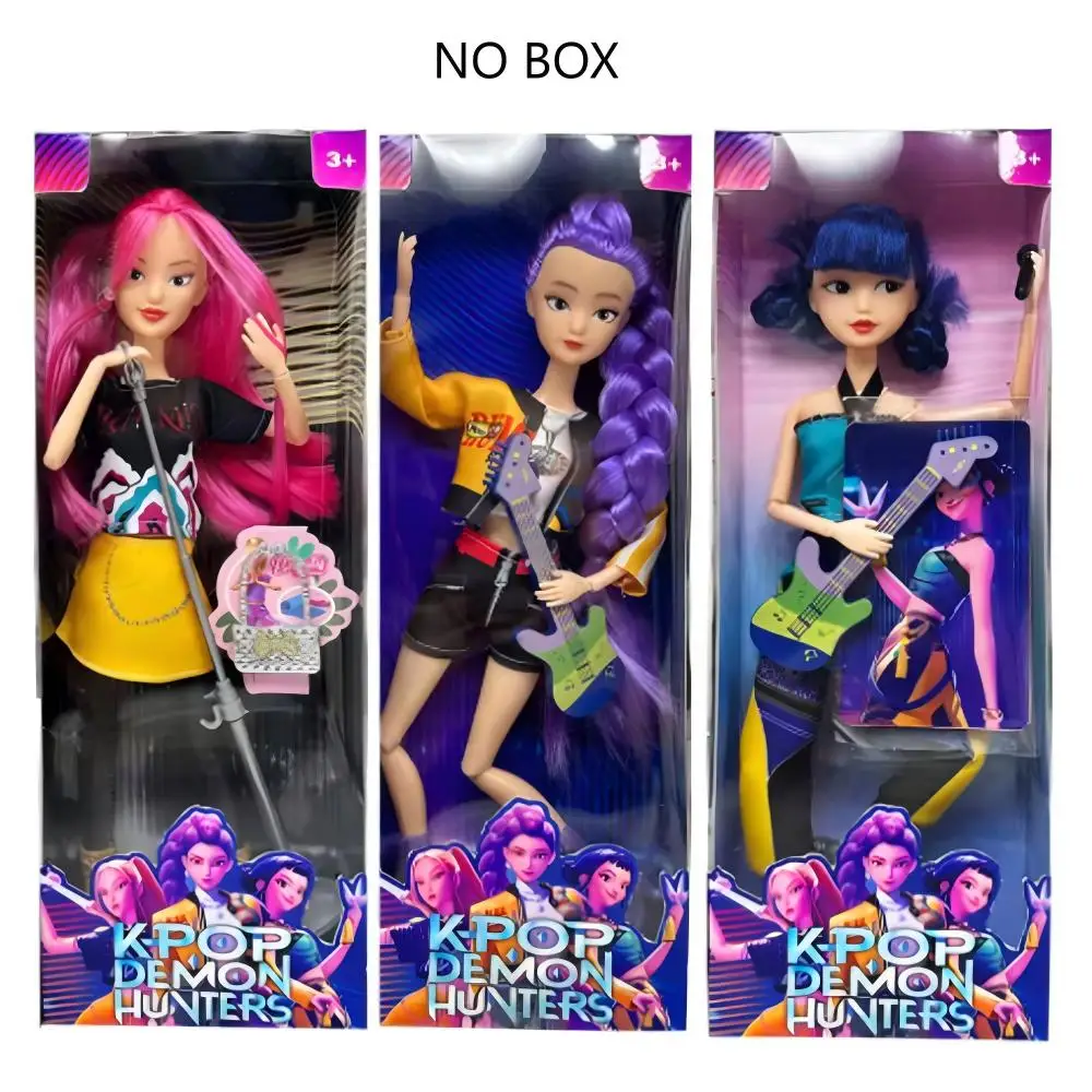 @ هدايا عيد الميلاد Kpop شيطان الصيادين عمل الشكل لعبة Derpys النمر رومي ميرا زوي سوس موضوع أغنية من أضواء ملونة لمحبي #6