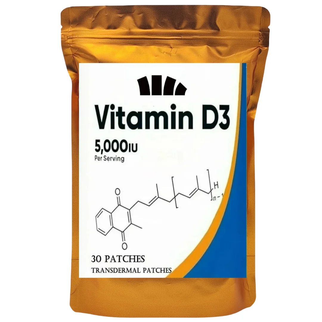 30 رقعة فيتامين د3 عبر الجلد 5,000 Iu عالية القوة