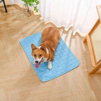 Pet Mat for Dogs Dog Cat Mats for Summer Self-cooling Ice Silk Pet Pad for Bed Kennel Sofa Car Seat Reusable Mat Home Travel Dog