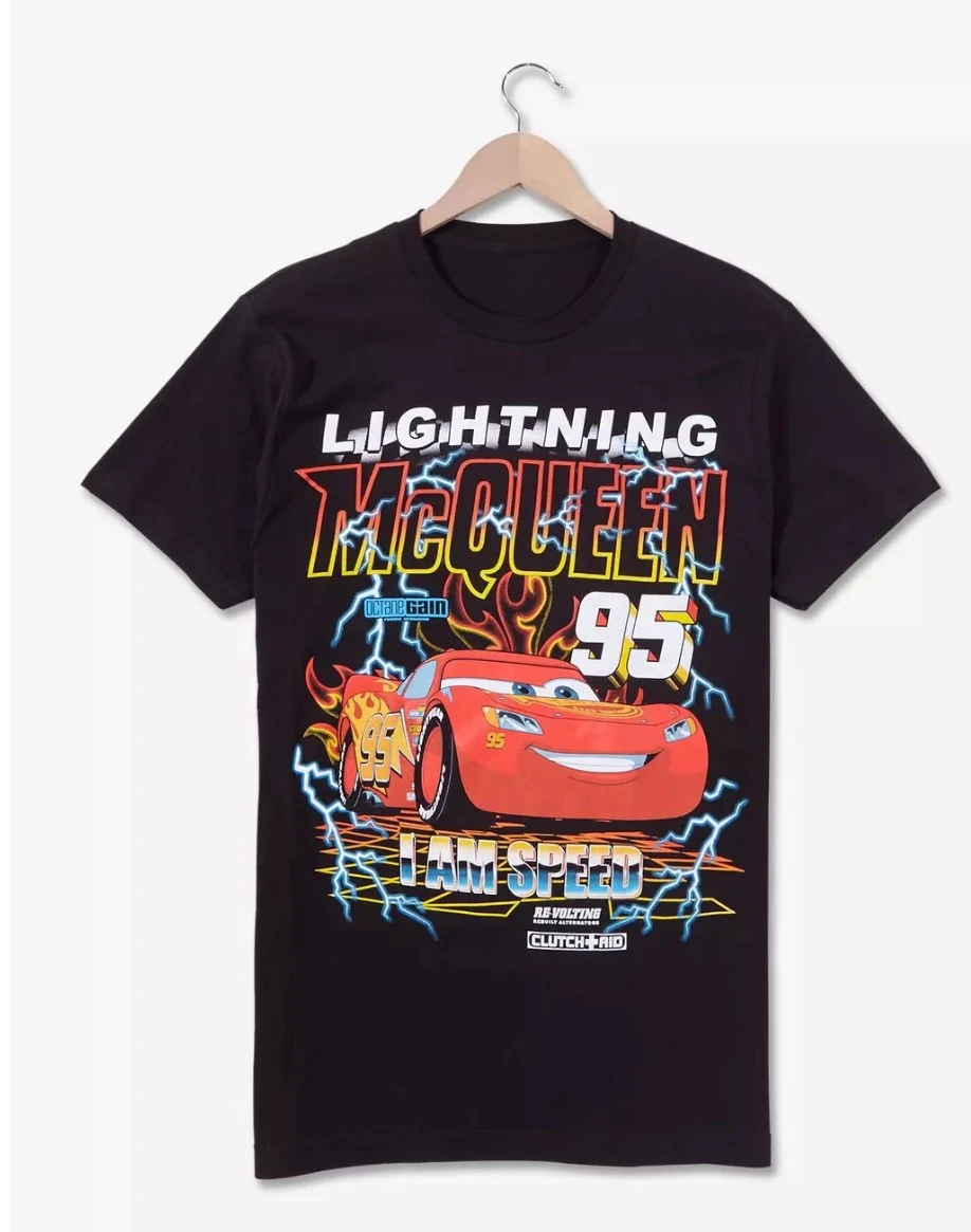 

Family Summer Men's Women's Sally I'm Lightning Cars McQueen Graphic T-Shirt Accessories Fun Cotton Couple Top Kids T-Shirt