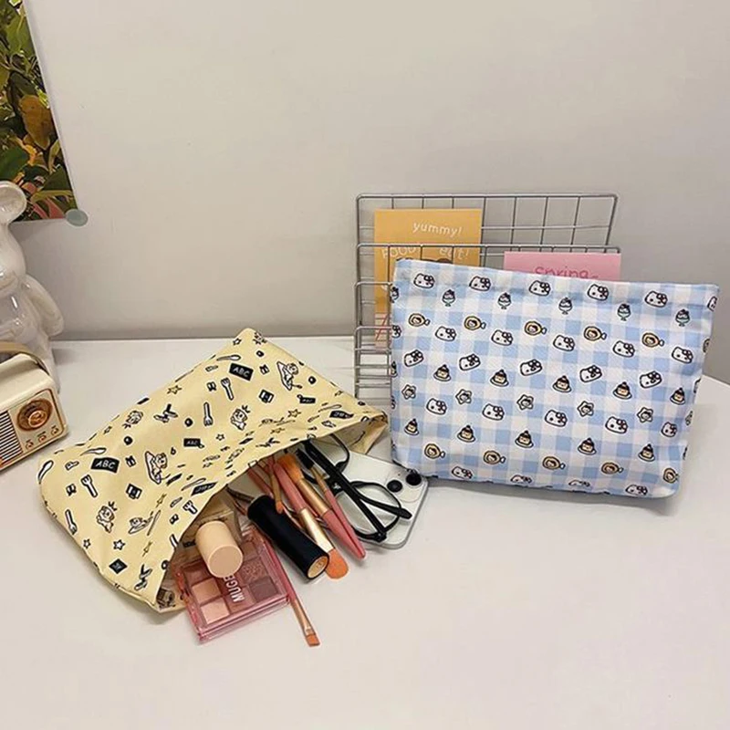 Sanrio Hello Kitty Dames Cosmetische Zakken Grote Capaciteit Opbergtas Reizen Draagbare Clutch Toilettas Etui Meisje Cadeau