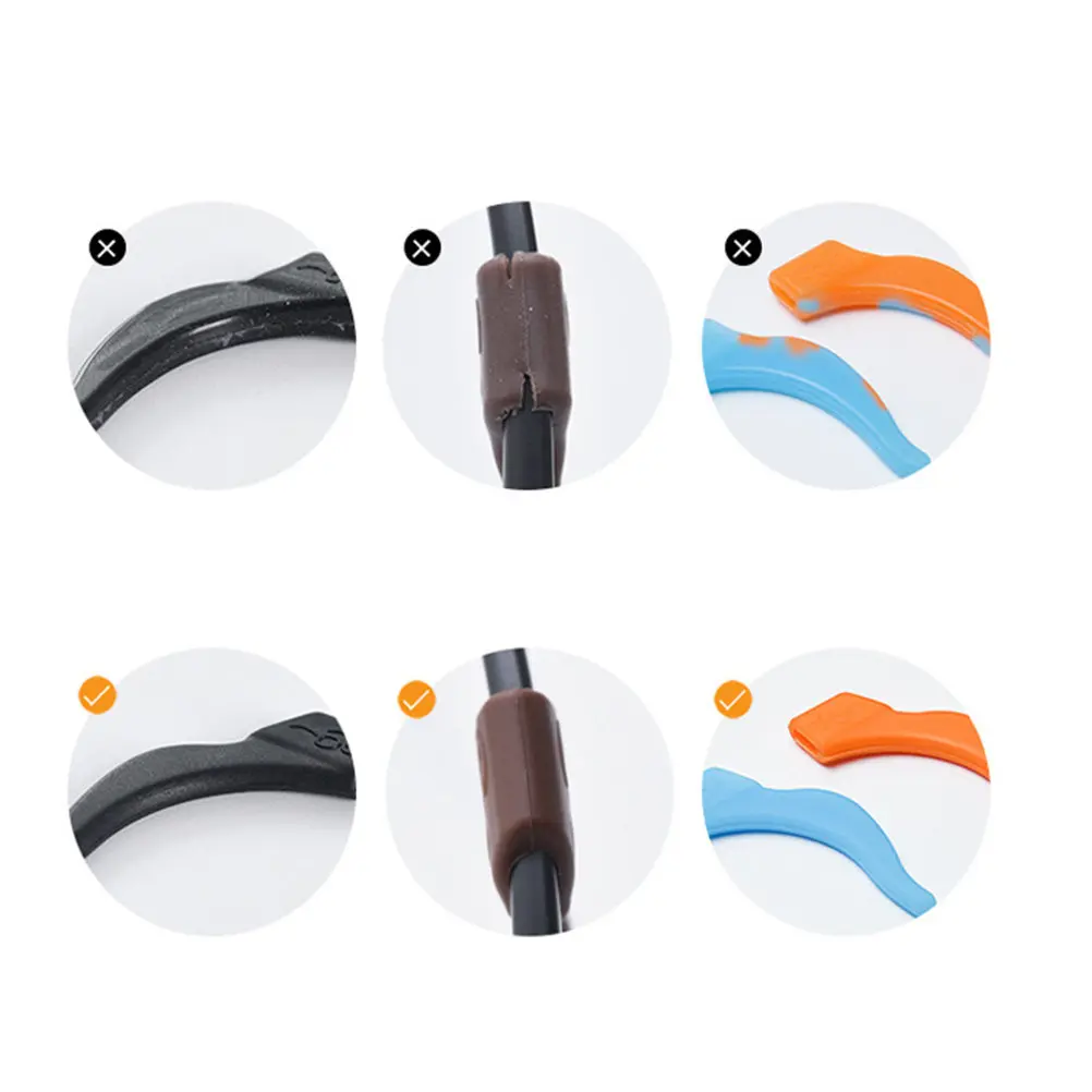 

24 пары силиконовых накладок для очков с крючками-фиксаторами, нескользящие, прочные, практичные инструменты для бега, фитнеса и занятий спортом