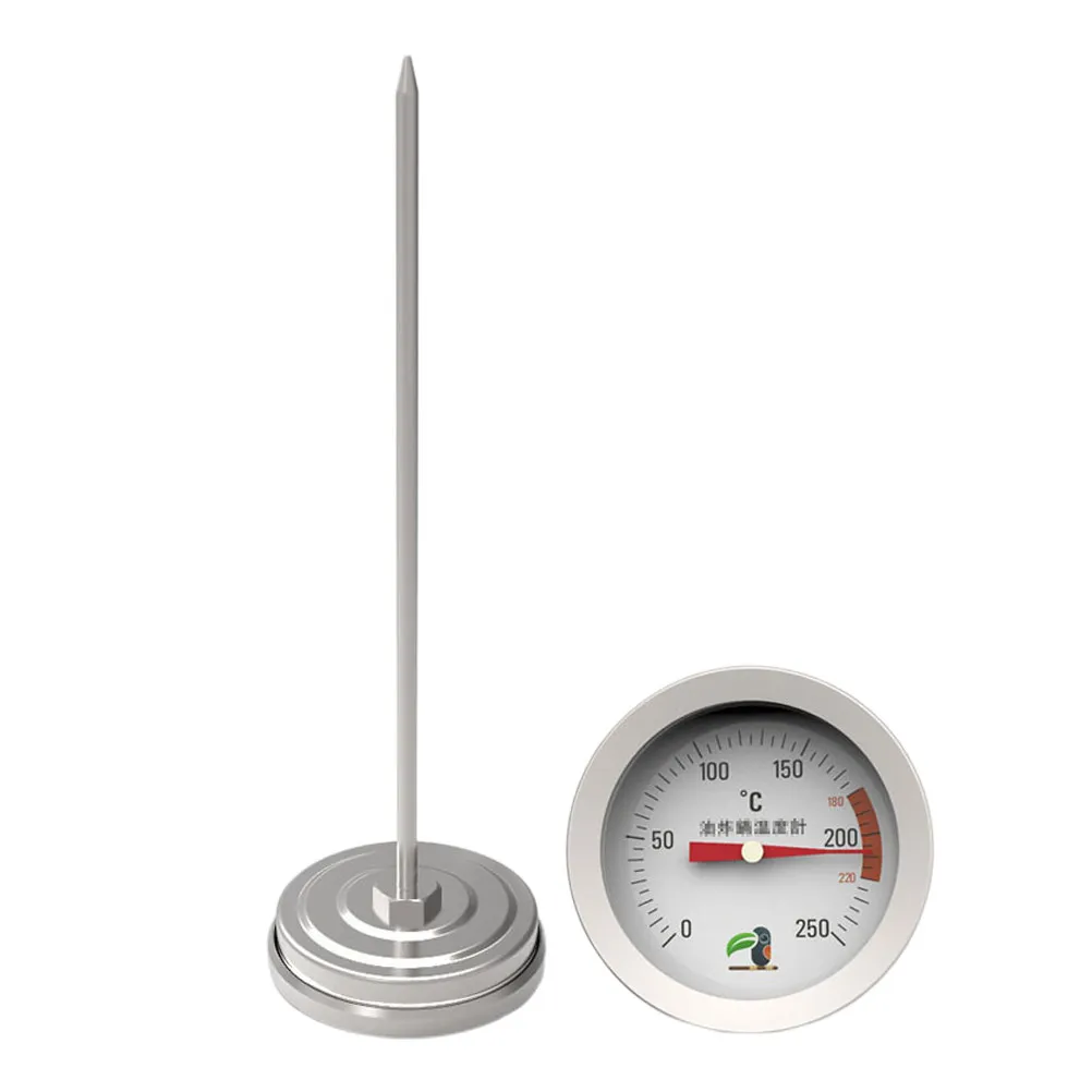 Precision Jam Thermometer Candy Syrup Oil Temperature Gauge for Deep Frying Sugar Boiling Toughened Glass 15Cm Probe Clip Handle