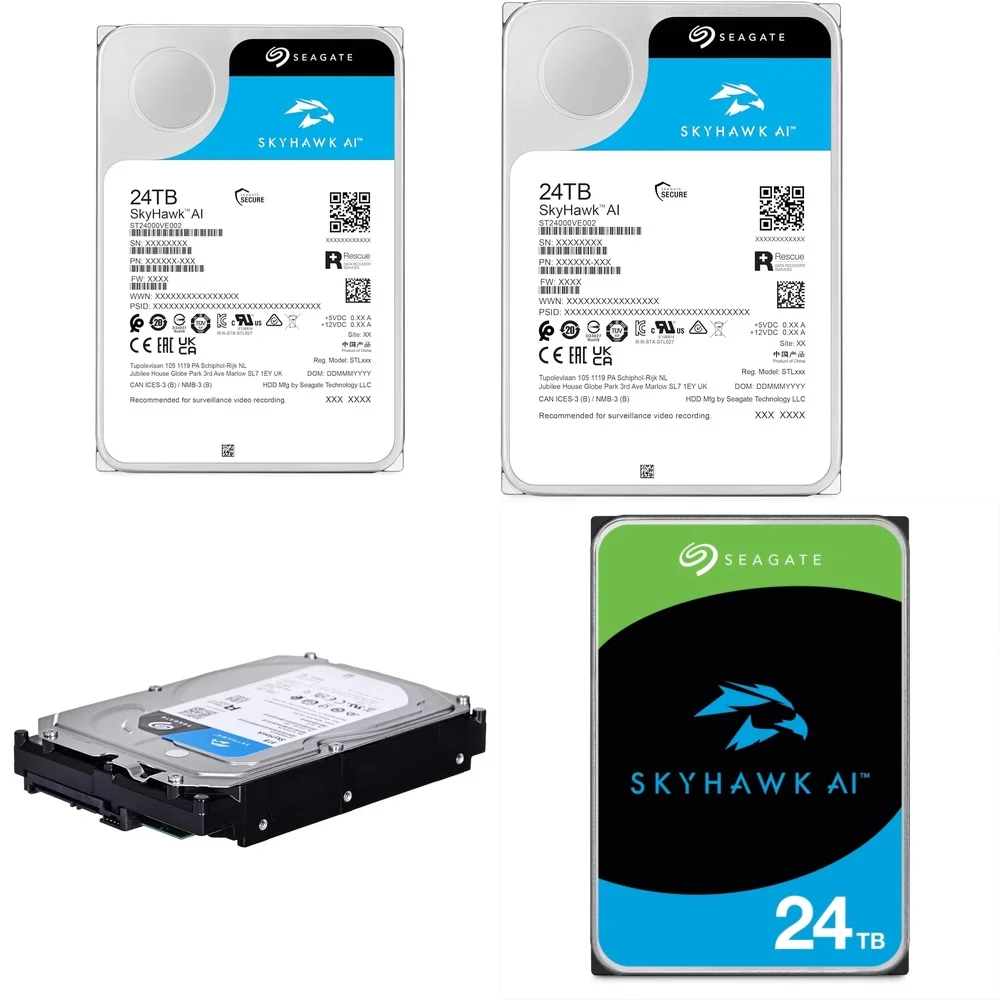 

24TB 7200RPM SATA 6Gb/s 3.5 Inch Internal Hard Drive for ST24000VE002 Ai Hard Disk Drive HDD Storage for Desktop Server NAS