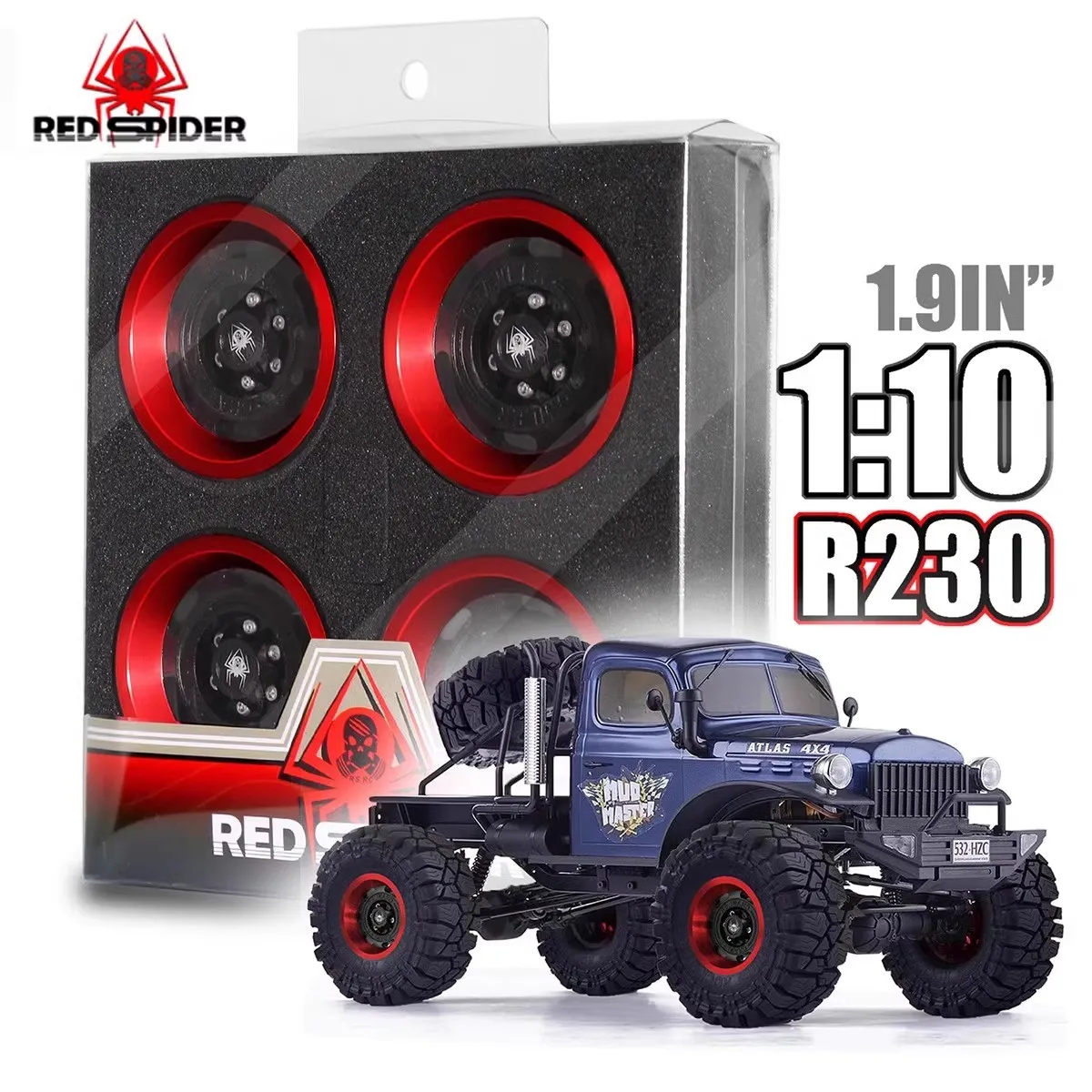 

RS Red Spider 1/10 Альпинистский автомобиль SCX10 TRX4 Easy Control HPI Осевое металлическое колесо Victor R230